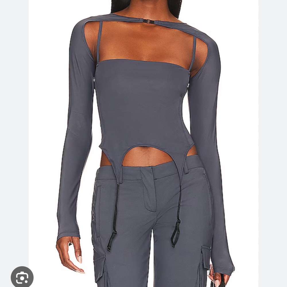 MIAOU Phoenix Top in Charcoal